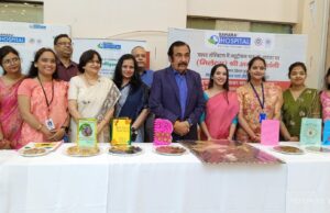 सहारा हॉस्पिटल में प्रदर्शनी के जरिए बताए गए मोटा अनाज के फायदे