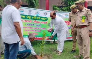 वन महोत्सव कार्यक्रम के तहत किया किया गया वृक्षारोपण